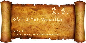 Körömi Veronika névjegykártya