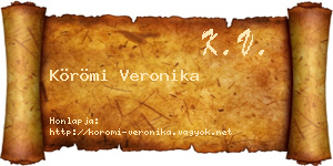 Körömi Veronika névjegykártya