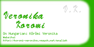 veronika koromi business card